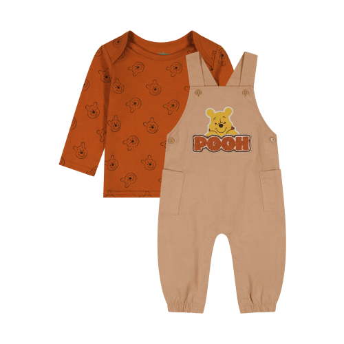 Winnie The Pooh Baby Boy Overall Set, Sizes 0/3 Months - 24 Months