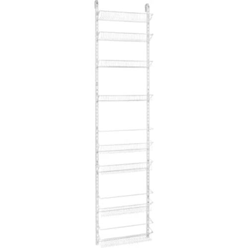 ClosetMaid Adjustable Organizer Rack with Baskets Wall or Over Door Mount, for Kitchen, Pantry, Utility Room, Closet, 18 in. W, White Finish, Inch