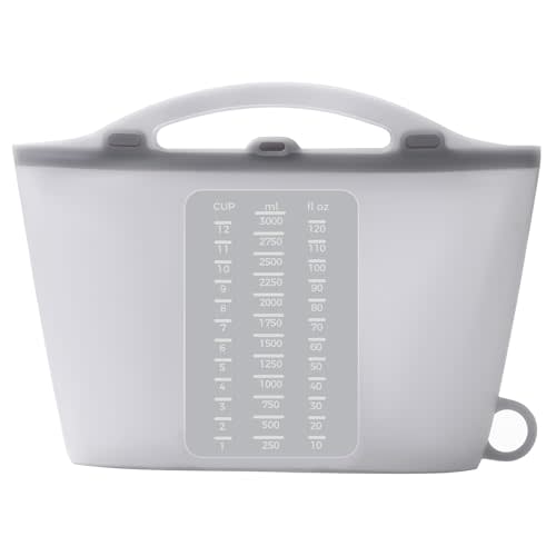 Large 100oz Silicone Microwave Steam Sterilizer Bag for Baby Bottle, Breast Pump Parts Other Toddler Accessories, Portable Travle Reusable Sterilizing Storage Bag, Cooking Bag for Vegetables
