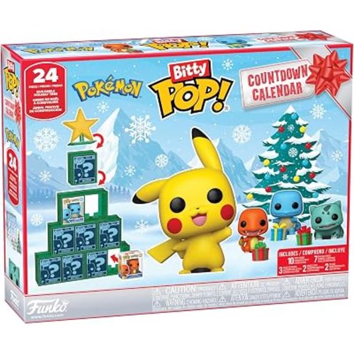 Funko Pop! Bitty Countdown Calendar: Pokemon - 24 Days of Surprises - Collectible Vinyl Mini Figures - Mystery Box - Gift Idea - Holiday Present for Kids - Christmas or Birthday Countdown