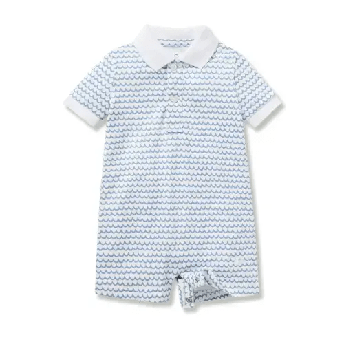Baby's Pima Louis Play Romper in La Mer
