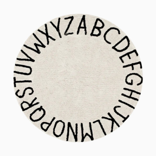 Lorena Canals Round ABC Washable Rug - Natural Black, 5' Round