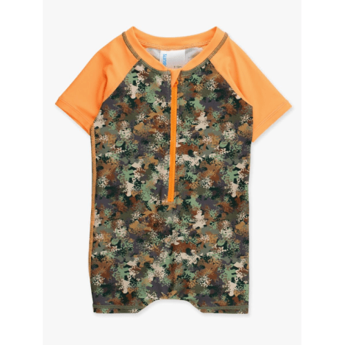 Short Sleeve One Piece Rash Guard Swimsuit