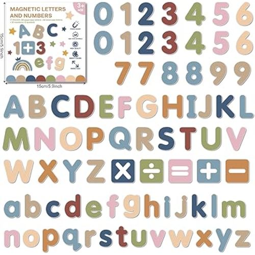 77 PCS Magnetic Letters and Numbers Fridge Magnets ABC Alphabet 123 Math Educational Learning Refrigerator Whiteboard