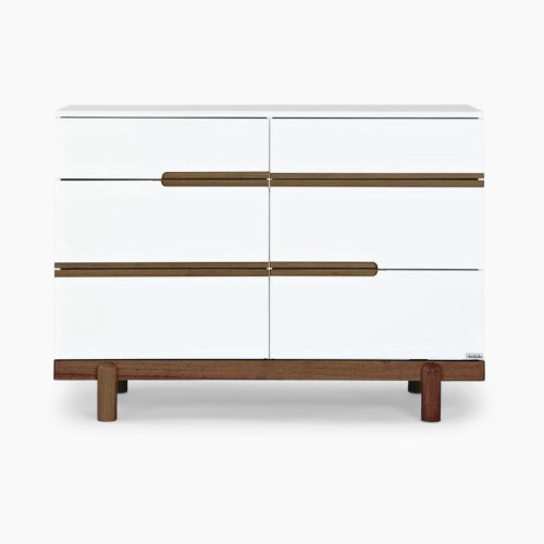 dadada Bliss 6-Drawer Dresser - White/Walnut
