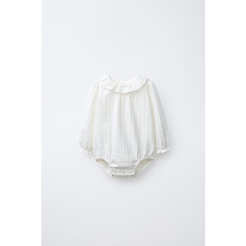 WAFFLE TEXTURED BODYSUIT - Ecru | ZARA United States