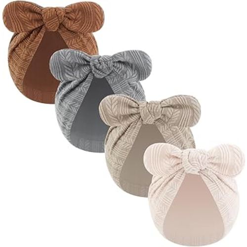 LIDHAY Newborn Baby Bow Knot Turban Hat Infant Hospital Hat Cotton Head Wrap Beanie Cap for Toddler Boys Girls 0-12 Months