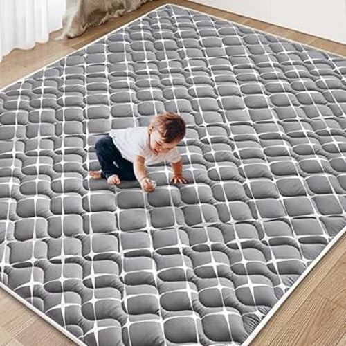 Baby Play Mat - 71" X 59",Premium Thicker Foam One-Piece Crawling Mat, Machine Washable, Extra Large Anti-Slip Activity Playmat for Babies, Toddlers & Infants