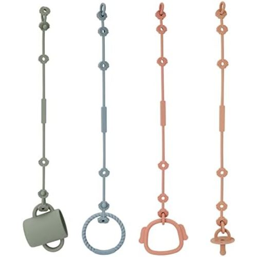 Toy Safety Straps, Socub Silicone Adjustable Baby Pacifier Straps, 4Pcs