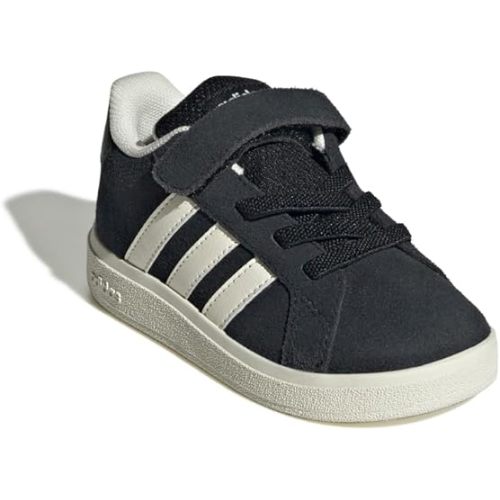 adidas Baby-Boy's Grand Court 2.0 Elastic Lace & Strap Sneaker