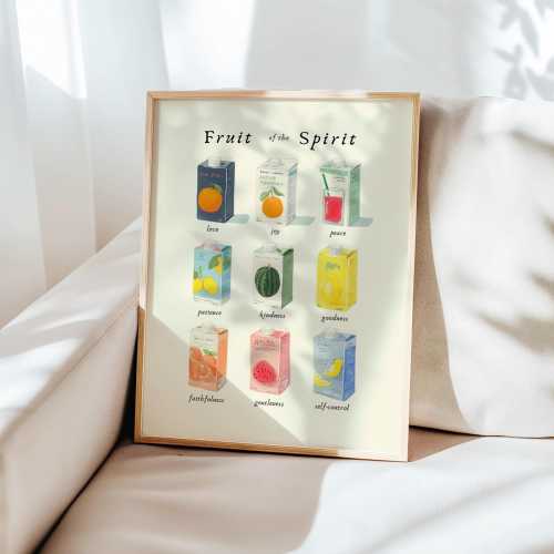 Fruit of the Spirit Wall Art, Scripture Wall Art Digital Download, Christian Home Decor, Nursery, Bible Verse, Kitchen, Dining Room 96