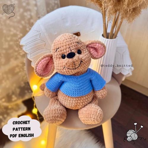 Roo Crochet Pattern, Roo Amigurumi Crochet pattern, Litlle Roo Crochet Pattern, Little Roo Animal Crochet, Roo Toy Crochet, Pattern English