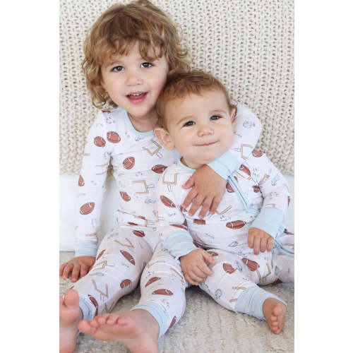 Tiny Touchdowns Convertible Zip Romper | Neutral