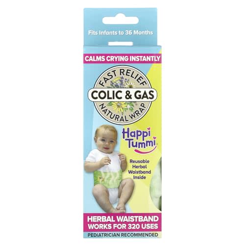 Happi Tummi Colic and Gas Relief for Babies and Infants- Heated Belly Wrap for Newborns - Aromatherapy Wrap for Upset Tummy and Constipation