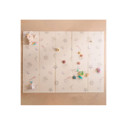 Nuby Reversible Baby Floor Mat, 77" x 58" - Foldable and Lightweight Baby Play Mat for Floor - Easy Storage and Travel - Stars and Sky