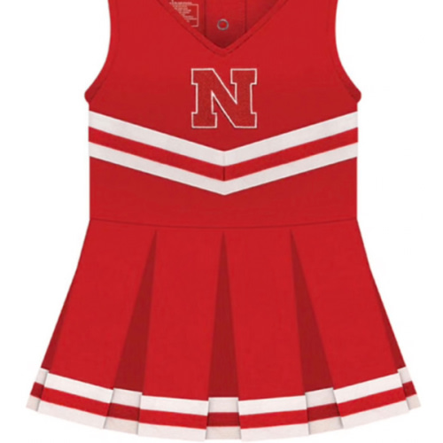 Nebraska Cornhuskers Baby Red Primary Logo Sets Cheer Dress - 35011086