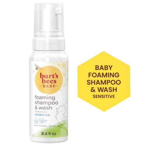 Burt's Bees Fragrance-Free Gentle Baby Shampoo and Body Wash for Sensitive Skin, 8.4 fl oz