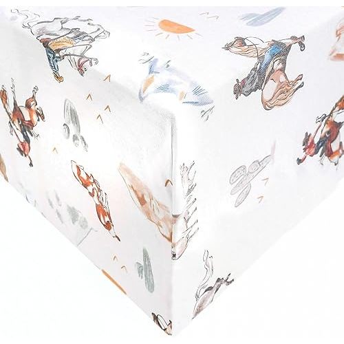 Premium Fitted Knit Crib Sheet/Toddler Sheet Boone by Copper Pearl