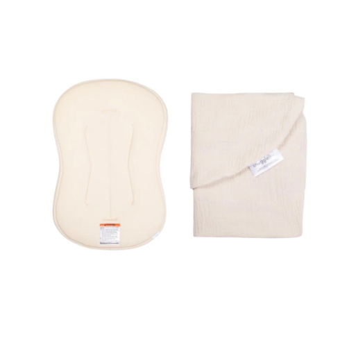 Lounger Curve + Muslin Cover Set | Natural