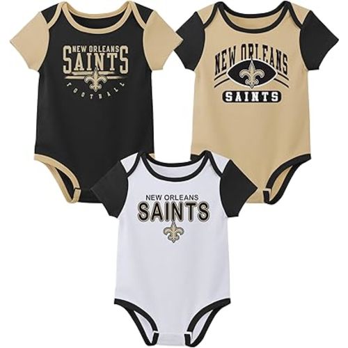 Outerstuff NFL Teams Newborn Baby and Infant Short Sleeve Bodysuit Variety 3-Pack (0-18m)