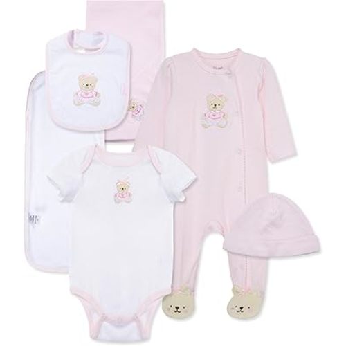 Little Me Baby Layette Gift Set - Clothes, Outfits, Essentials for Girls & Boys, Newborns, 3 and 6 Months