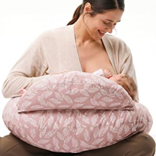 Amazon.com: Momcozy Original Nursing Pillow and Positioner - Plus Size Feeding Pillow | Breastfeeding, Bottle Feeding, Baby Support | with Adjustable Waist Strap and Removable Cotton Cover, Pink : Baby
