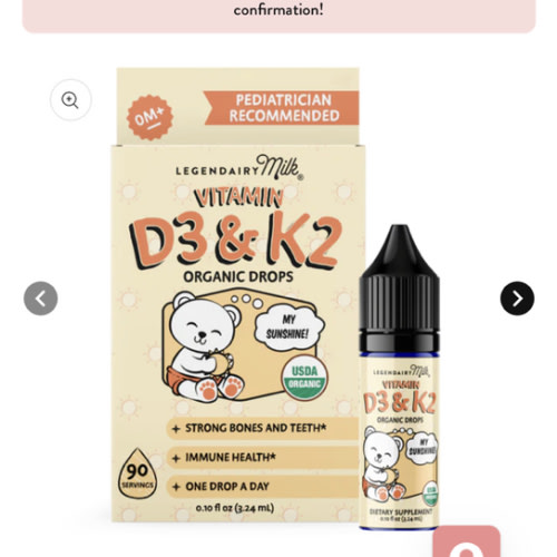 Organic Baby and Toddler D3&K2 Drops – Legendairy Milk