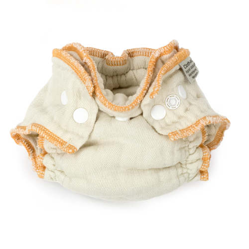 Cloth-eez Workhorse Organic Fitted Diaper - Newborn Snap Closure