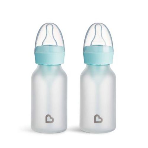 Munchkin Bond Glass Baby Bottles - Blue - 4 fl oz/2pk