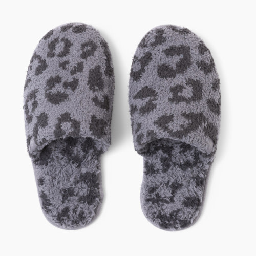 Barefoot Dreams CozyChic Barefoot in the Wild Slipper - Graphite/Carbon, M