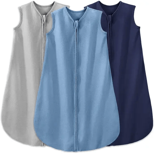 Yoofoss Baby Sleep Sack 0-6 Months Wearable Blanket for Babies 100% Organic Cotton 2-Way Zipper TOG 0.5 Toddler Sleeping Sack 3 Pack, Sleep Sacks
