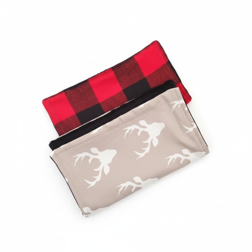 Buck and Red Black Check Woodland Burp Cloths
