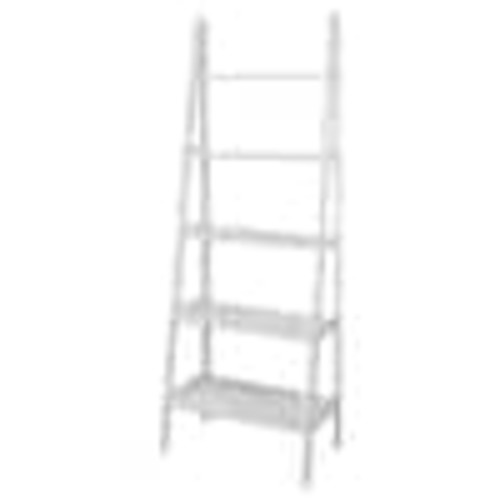 Casual Home 72 in. White Wood 5-shelf Ladder Bookcase with Open Back 176-51