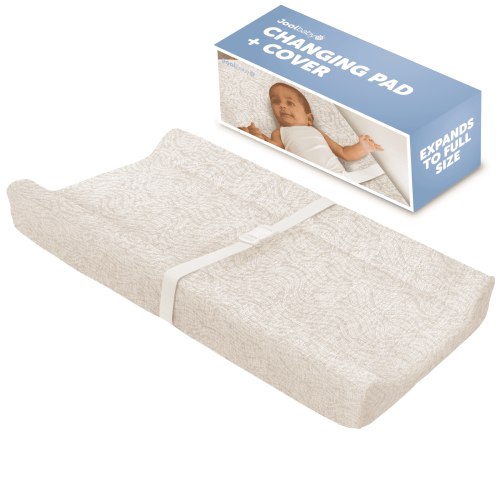 Jool Baby Diaper Changing Pad with Washable Cover, Soft and Non-Slip Changing Table Pad, Oatmeal