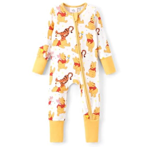 Disney Baby Organic Cotton Zip Footie Clothes Romper Outfit for Nb to Inf