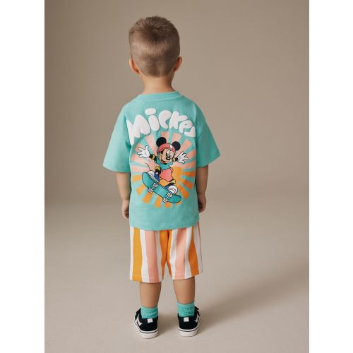 Green/Orange Mickey Mouse T-Shirt and Shorts Set (3mths-8yrs)