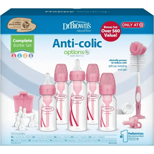 Dr. Brown's Options+ Baby Bottle Gift Set (Pink)