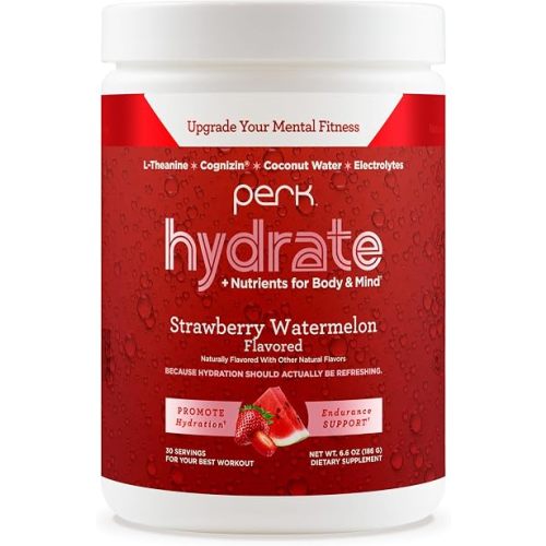 Perk Hydrate Electrolyte Drink Mix Powder (Strawberry Watermelon) 30 Serv