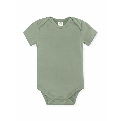 Colored Organics Unisex Newborn 100% Organic Cotton Bodysuit - Short Sleeve Infant One Piece - Baby Boy and Girl Clothing