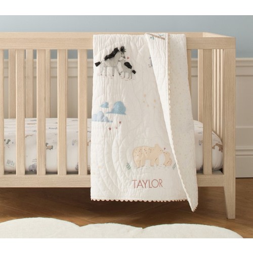 Avery Animals Baby Quilt | Pottery Barn Kids