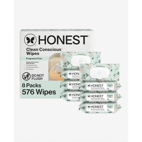 The Honest Company Multi-Use Baby Wipes, Geo Mood, Unscented, 576 Count
