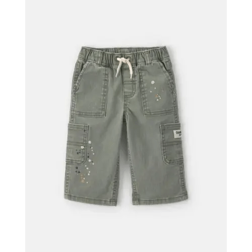 Baby Boy Splatter Paint Wide-Leg Carpenter Pants - Green - OshKosh B'gosh | Carter's