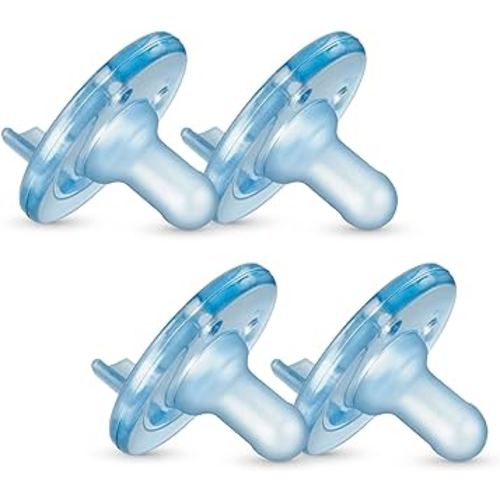 Philips AVENT Soothie Pacifier, Blue, 0-3 Months, 4 Pack, SCF190/43