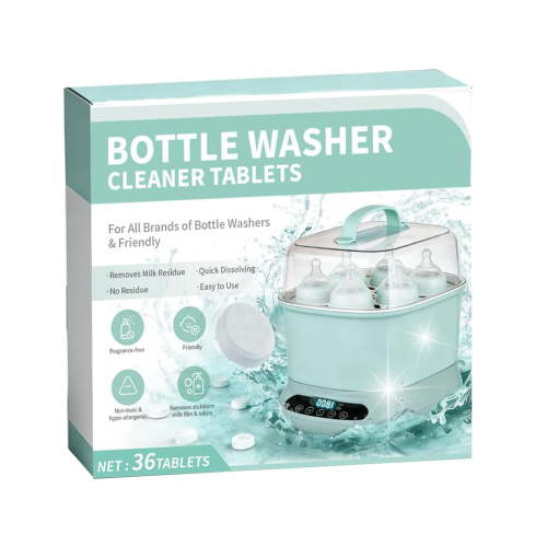 Bottle Washer Tablets, 36 Pcs Baby Bottle Washer Cleaner Tablets, Papablic and All Baby Bottle Washers, Removes Milk Residue & Odor from Bottles & Pump Parts