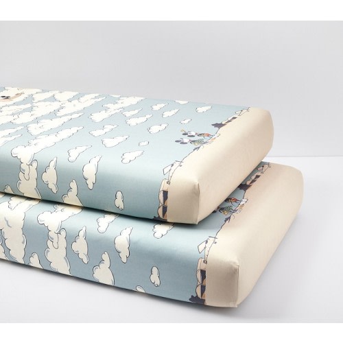 Disney Home x Sanderson Mickey Mouse Clouds Picture-Perfect Organic Crib Fitted Sheet