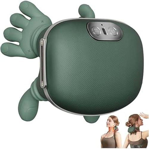 Bionic Heated Massager Master, Tissue Shiatsu Electric Massage for Shoulder,Massage Neck with 4D Kneading, Ergonomic Hand-Like Design for a Professional-Grade Soothing Experience (Green)
