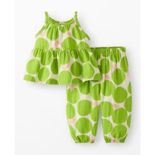 Baby Sleeveless Muslin Top & Balloon Pants Set