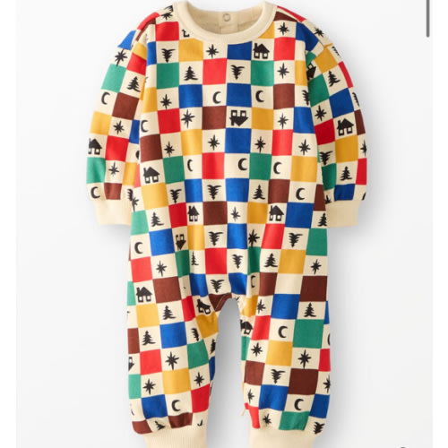 Baby Holiday Oversized French Terry Romper