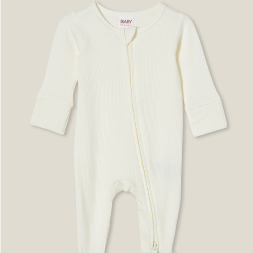 Organic Pointelle Zip All In One Romper