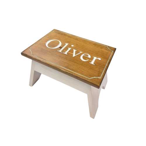 Engraved Wooden Step Stool – Personalized Kids Riser - Wood Gift - Bathroom Helper - Custom Name